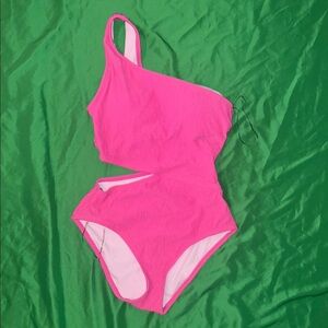 Michael by Michael Kors Pink One-Shoulder Swimsuit size 10